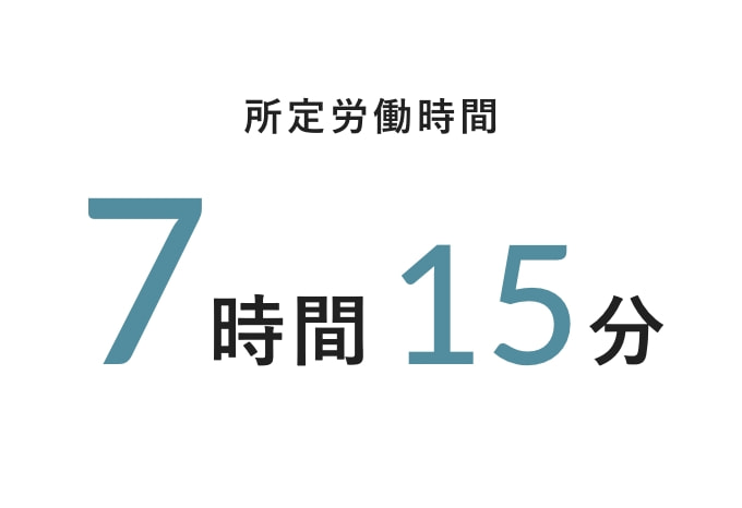 所定労働時間 7時間15分